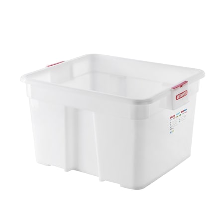 Araven LARGE FOOD BOX HDPE GN 2/1, 24G WHITE, 25 5/8" X 21" X 15" 04070